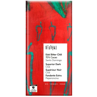 Chocolat Noir Supérieur CHILI – 100g – Vivani