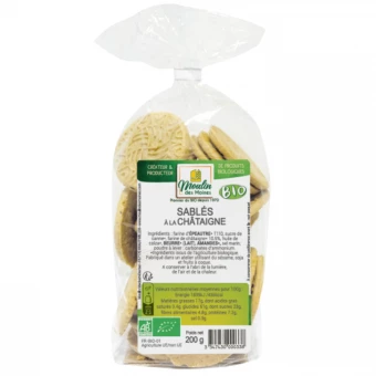Sablés à la Châtaigne Bio – 200g – Moulin Des Moines