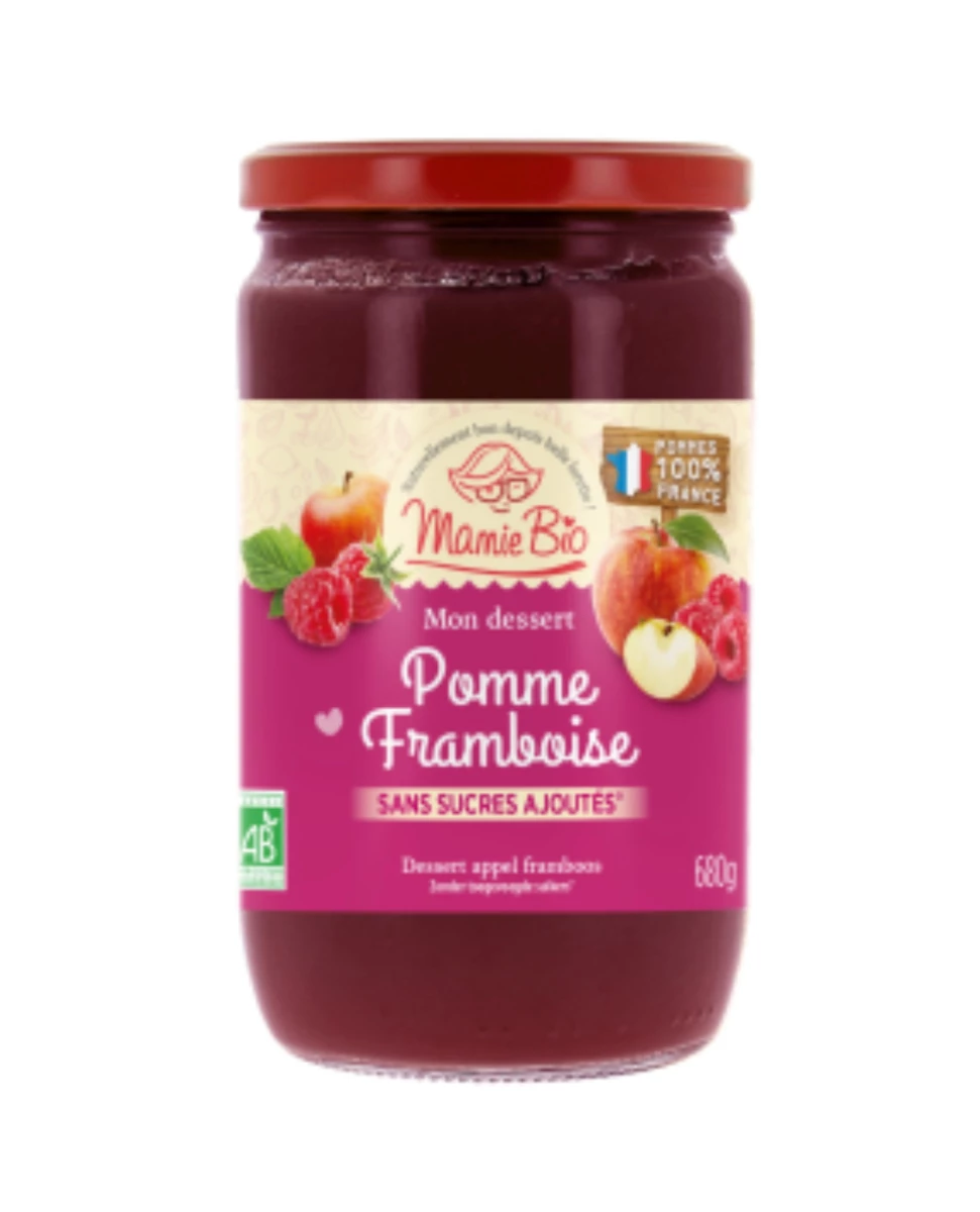 Purée de Pomme Framboise Bio – 680g – Vitamont