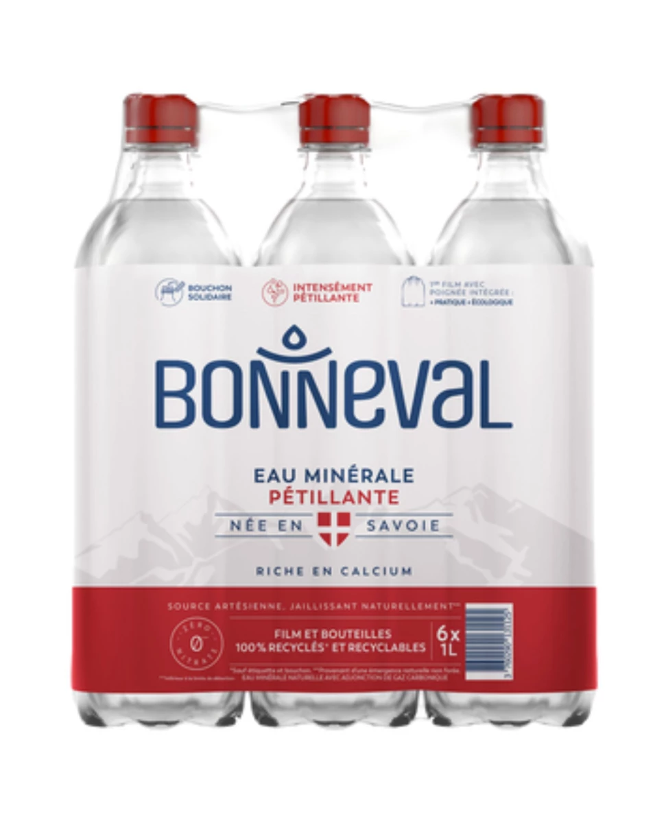 Pack d’eau Minérale Gazeuse - 6x1 litres - Bonneval