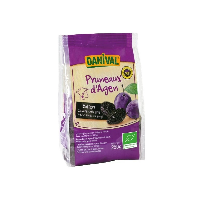 Pruneaux d'Agen dénoyautés très Gros 44/55 - 250g - Danival