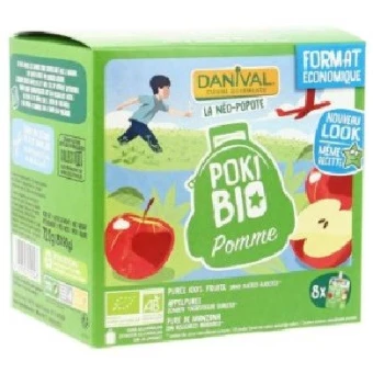 PokiBio Pomme - 8x90g - Danival