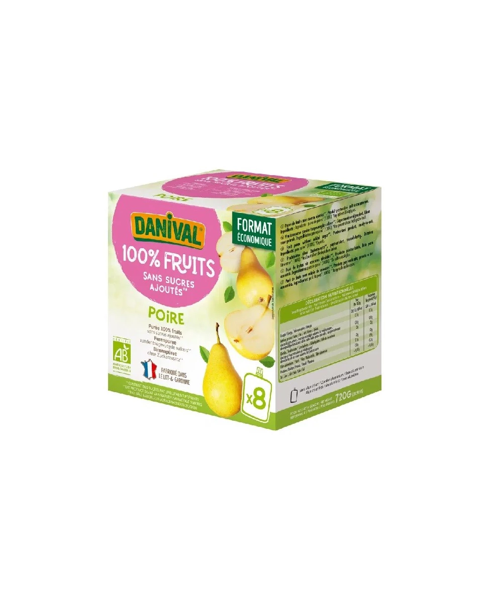 PokiBio Poire Gourde - 8x90g - Danival