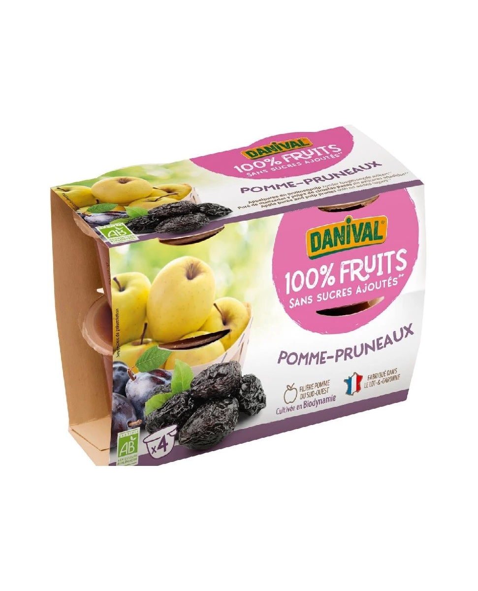 Purée 100% Fruit Pomme Pruneaux - 400g - Danival
