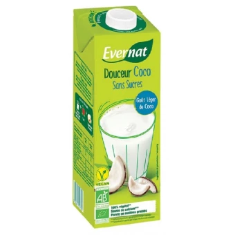 Boisson Douceur Coco Sans Sucres - 1L - Evernat