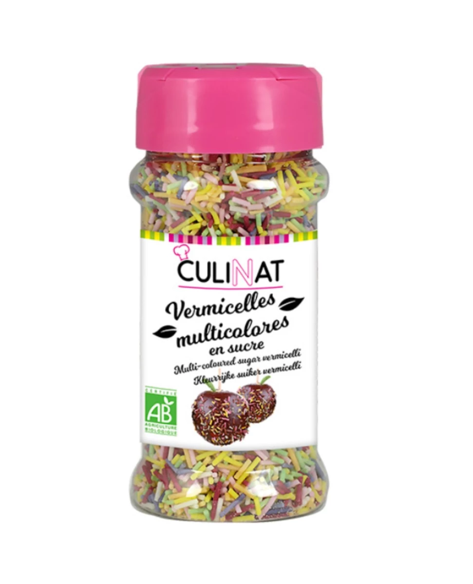 Vermicelles en Sucre Multicolores - 60 g - Culinat