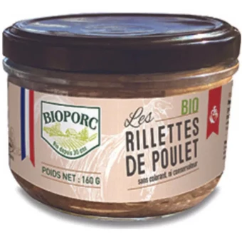 Les Rillettes de Poulet - 160g - Bioporc