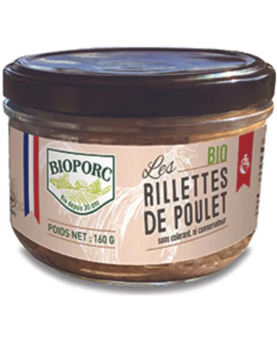Les Rillettes de Poulet - 160g - Bioporc