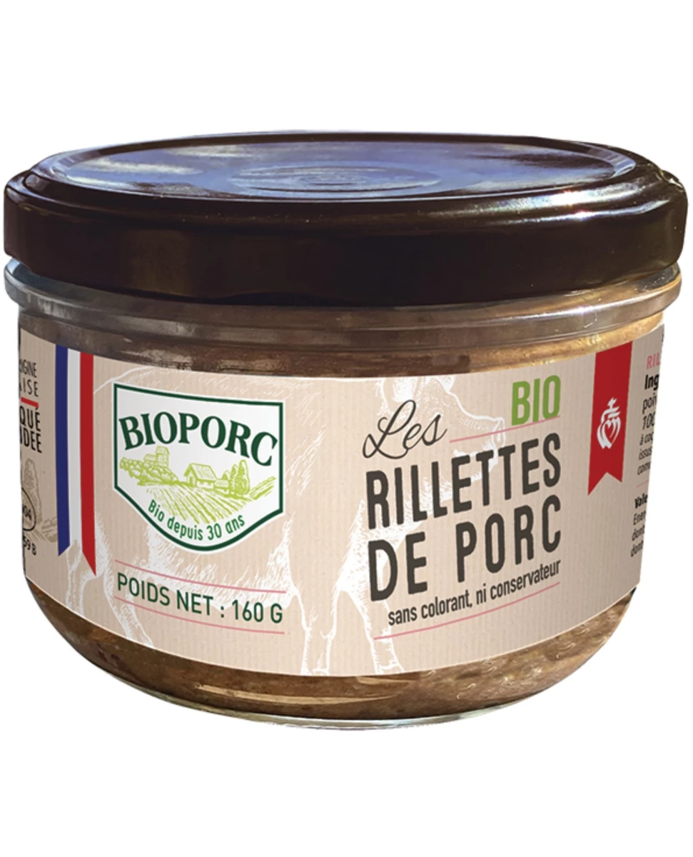 Les Rillettes De Porc - 160g - Bioporc