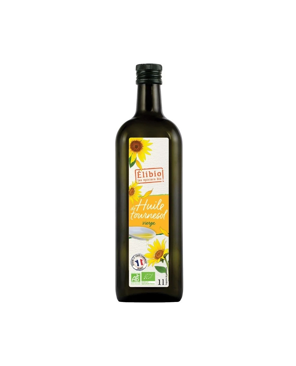 Huile de Tournesol Vierge - 1L - Elibio