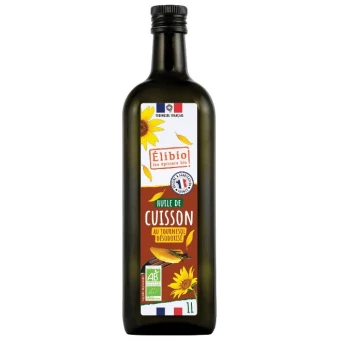 Huile de Cuisson Tournesol Désodorisée - 1L - Elibio
