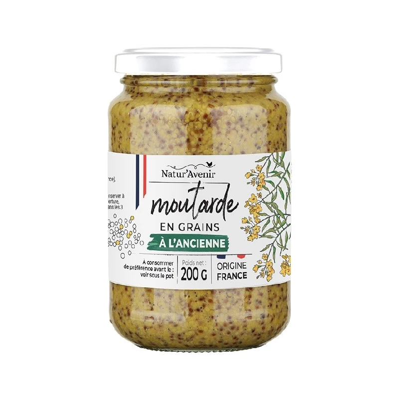 Moutarde à l'Ancienne en Grains - 200g - Natur'Avenir