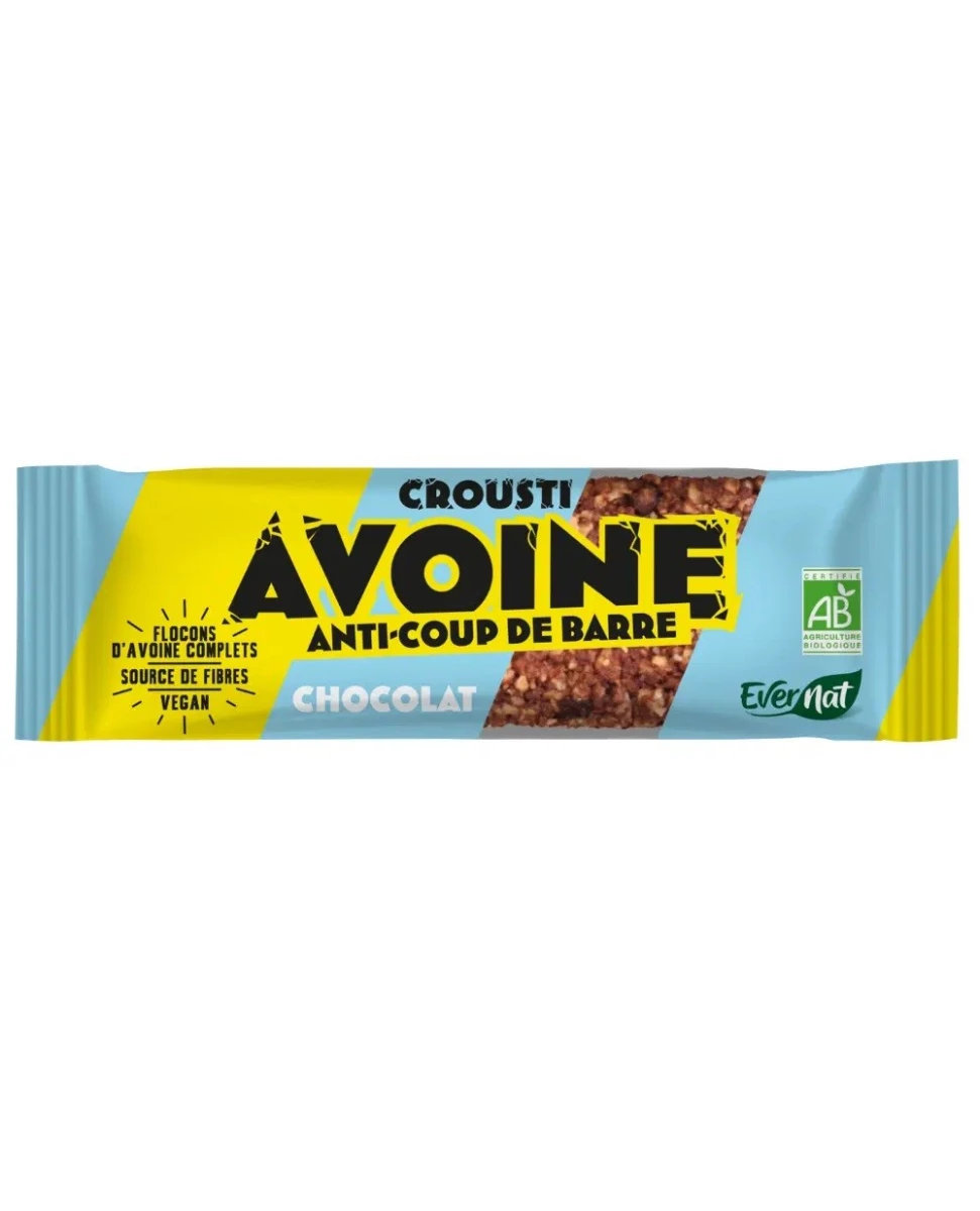 Barre Crousti Avoine Chocolat - 50g - Evernat