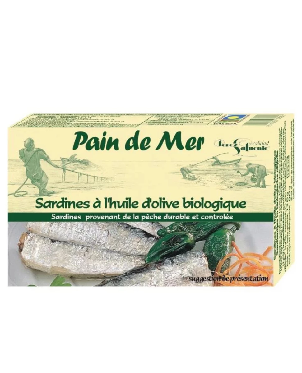 Sardines à l’Huile d’Olive Biologique - 120g - Pain de Mer
