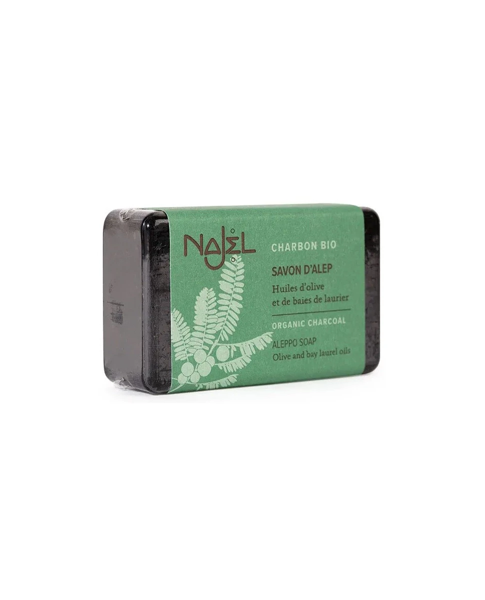 Savon d'Alep au Charbon Végétal Bio - 100g - Najel