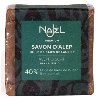Savon d'Alep 40% Huile Baies de Laurier - 185g - Najel