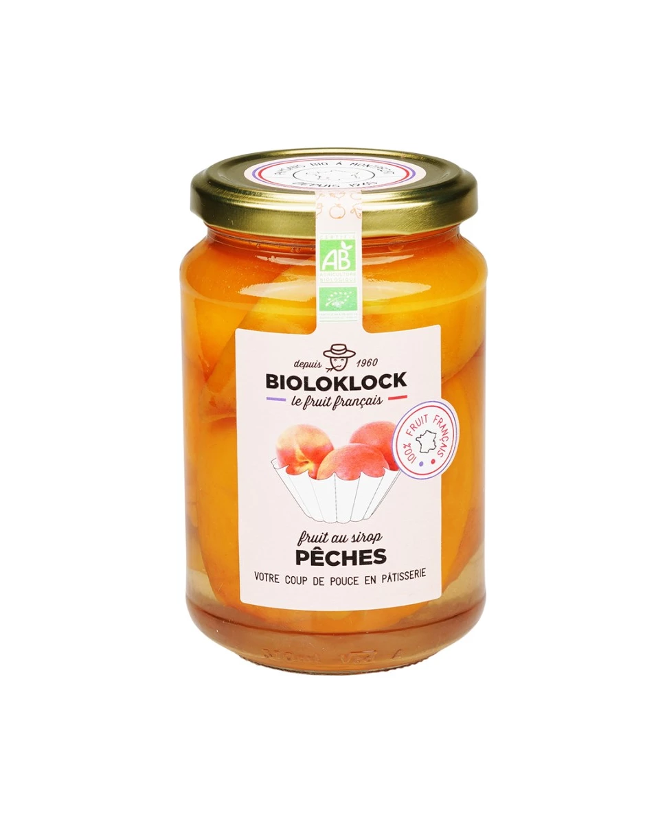 peches au sirop Biolo'klock 350g