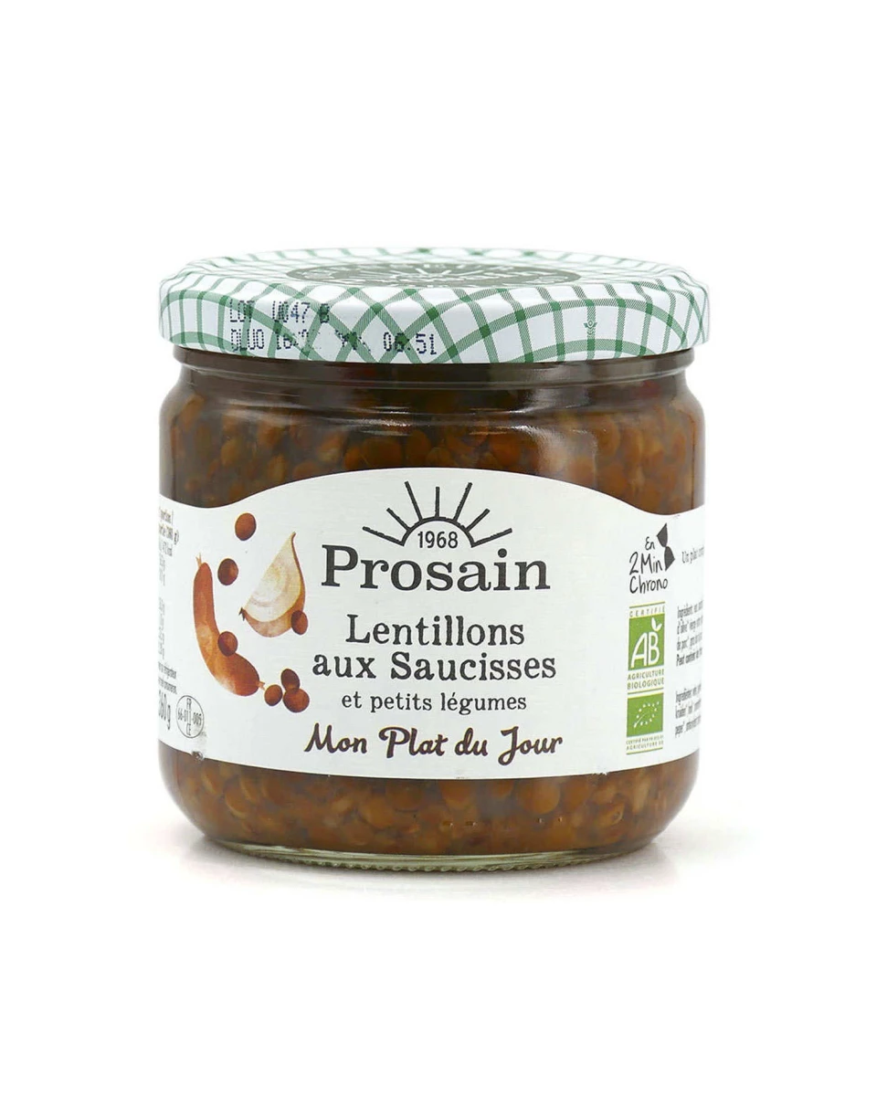 Lentilles aux Saucisses Bio et Petits Légumes - 360g – Prosain