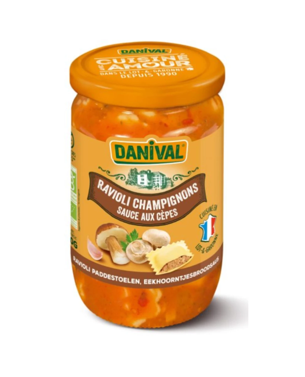 Ravioli Champignons Sauce aux Cèpes – 670 g – Danival