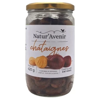 Châtaignes Entières Pelées – 420 g – Natur’Avenir