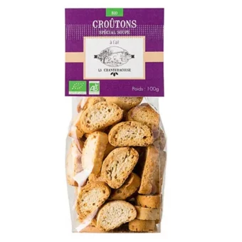 Croûtons à l'Ail Bio – 100g – La Chanteracoise