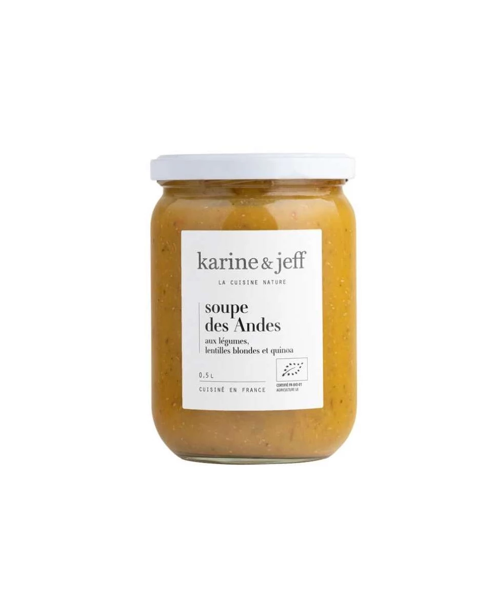 Soupe des Andes aux Légumes, Lentilles Blondes et Quinoa – 50cl – Karine & Jeff