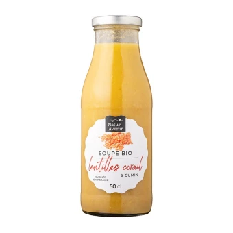 Soupe Lentilles Corail Cumin 480ml - Natur'avenir