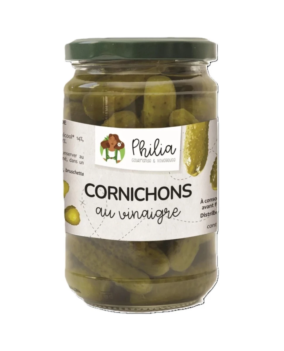 Cornichons au Vinaigre BIO – 350g – Philia