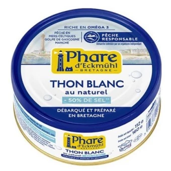 Thon au Naturel Réduit en Sel – 160g – Phare d'Eckmühl