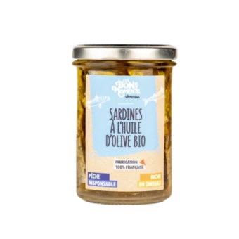 Sardines à l'huile d'olive Bio – 200g – Les Bons Moments