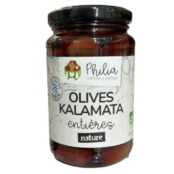 Olives Noires Kalamata Entières – 350g – Philia