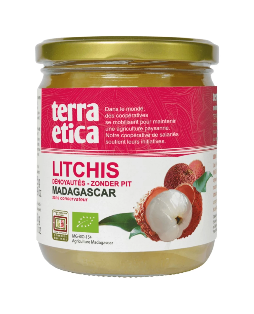 Litchis Dénoyautés Bio - 425g - Terra Etica