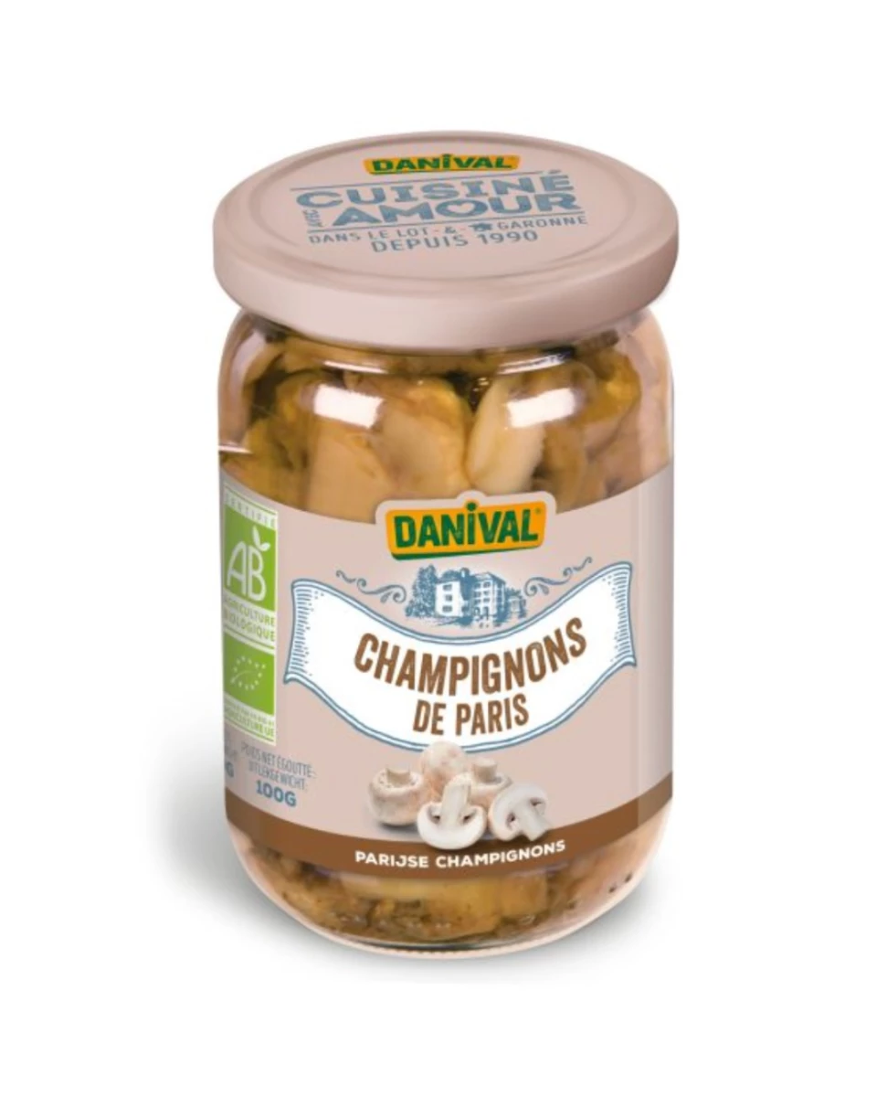 Champignons de Paris Émincés Bio - 100g - Danival