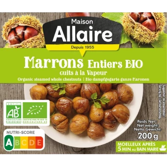 Marron Entier Cuit Bio 200g Maison Allaire