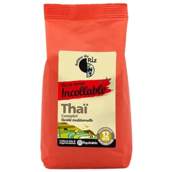 Riz Thaï Rouge Bio Étuvé – 500 g – Autour du Riz