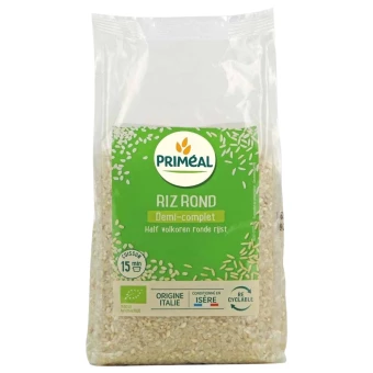 Riz Rond Demi-Complet Italie – 1kg – Priméal