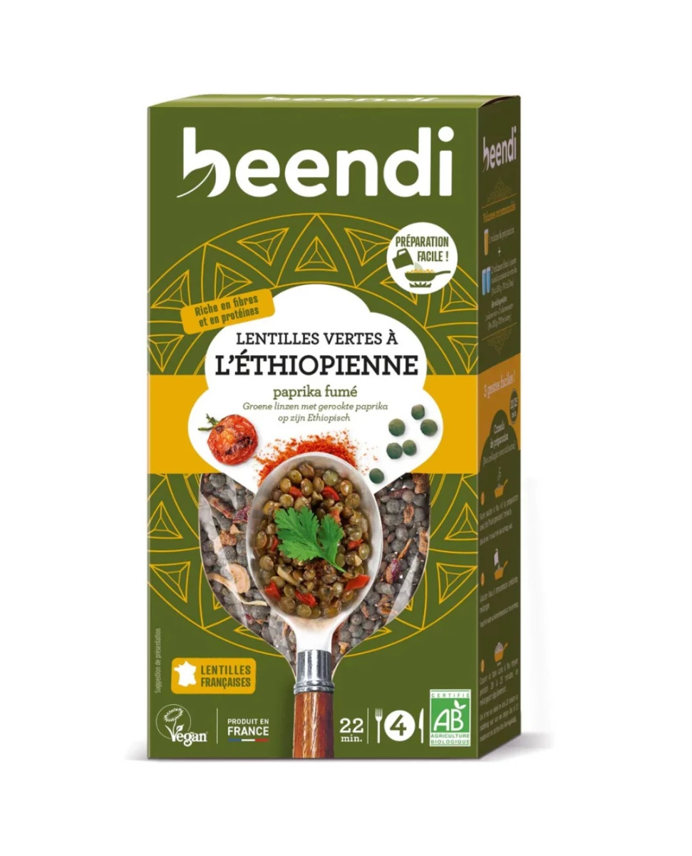 Lentilles Vertes Paprika 250g - Beendi