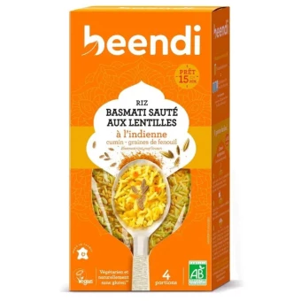 Riz Basmati - Lentilles à l'Indienne - 250g – Beendi