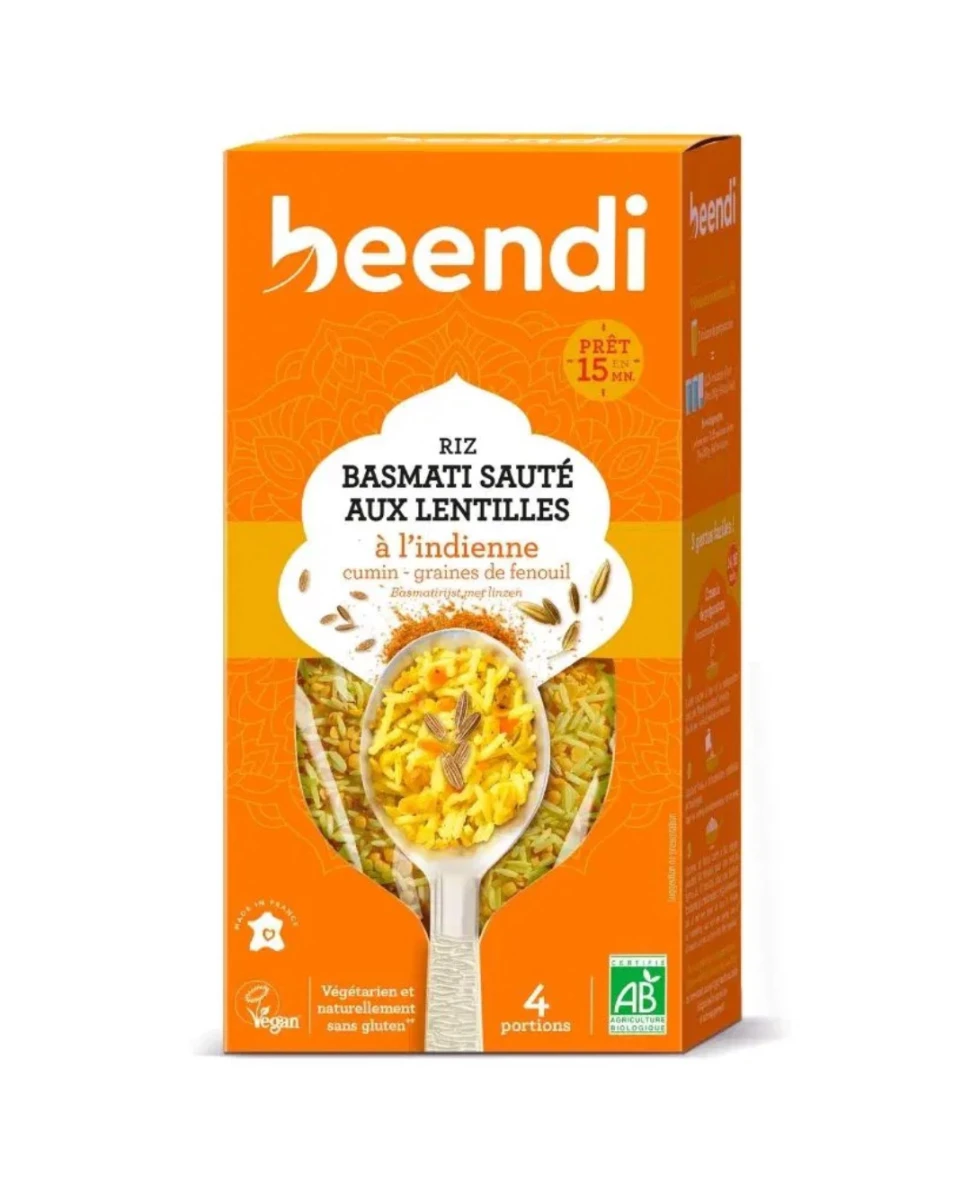 Riz Basmati - Lentilles à l'Indienne - 250g – Beendi