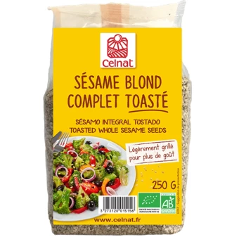 Graines de Sésame Blond Complet Toasté - 250g – Celnat