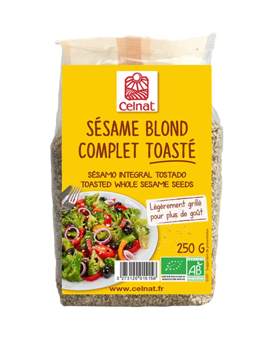 Graines de Sésame Blond Complet Toasté - 250g – Celnat