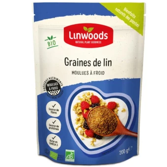 Graines de Lin Moulues à Froid – 200g – Linwoods