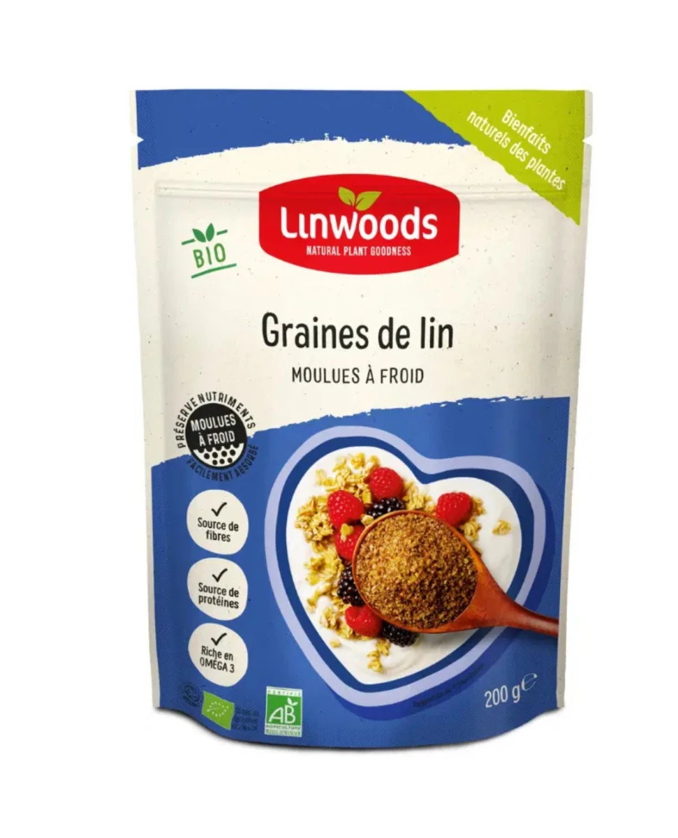 Graines de Lin Moulues à Froid – 200g – Linwoods