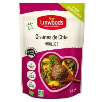 Graines de Chia Moulues – 200g – Linwoods