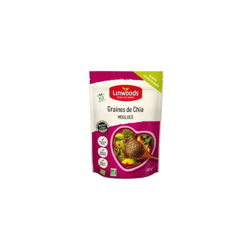 Graines de Chia Moulues – 200g – Linwoods