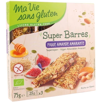 Super Barre Figue Amande Amarante – 3x25g – Ma Vie Sans Gluten