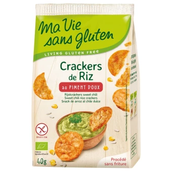 Crackers de Riz au Piment Doux – 40g – Ma Vie Sans Gluten