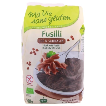 Fusilli Bio 100% Sarrasin – 250g – Ma Vie Sans Gluten