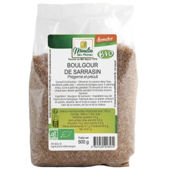 Boulgour de Sarrasin Prégermé Bio – 500g – Moulin des Moines