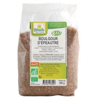 Boulgour d’Épeautre Prégermé Bio – 500g – Moulin des Moines